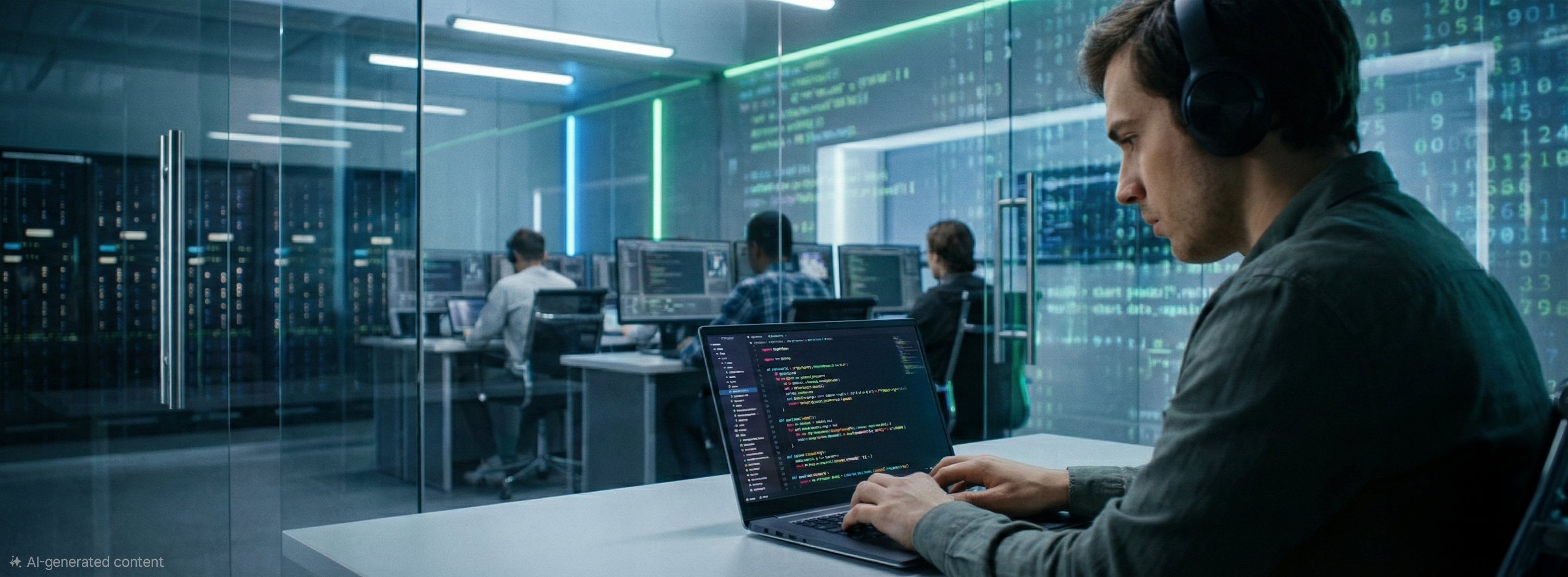 Student writing Python code
